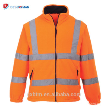 Großhandelskundenspezifische Hallo Vis Workwear Kleidung Klasse 3 Hohe Sichtbarkeit Winter Bau Sicherheit Arbeitsjacke mit Reflektierenden Streifen